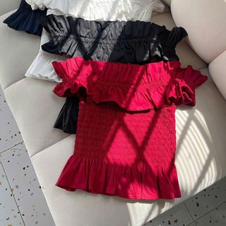 [SHOPPUMI] Áo kiểu Moana trễ vai nhiều màu freesize Pumi