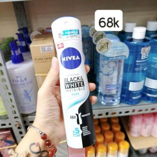Xịt khử mùi NIVEA Black White nữ thái chính hãng giá sỉ