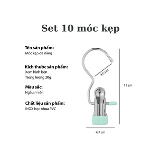 Set 10 móc kẹp đơn