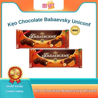 Kẹo Chocolate Babaevsky nhân cam và hạt phỉ thanh Uniconf 165g