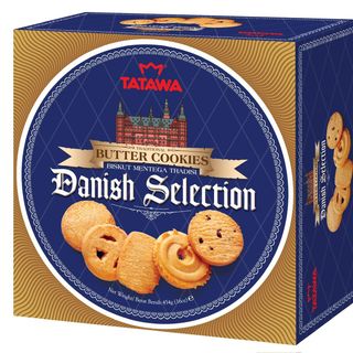 Bánh Quy Bơ Danish 454gr - Thương Hiệu Tatawa - Bánh Hộp Thiếc Malaysia