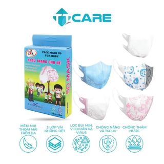 HỘP 10 KHẨU TRANG 5D KIDS MASK CHO BÉ
