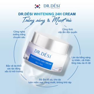 Kem dưỡng phục hồi, làm trắng da DR. DESI WHITENING 24H CREAM 50g