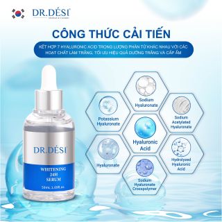 Tinh chất cấp ẩm, làm trắng cao cấp DR. DESI WHITENING 24H SERUM 50ml