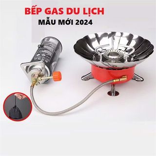 BẾP GA CÓ KHAY CHẶN GIÓ KÈM DÂY GA ( MẪU MỚI )