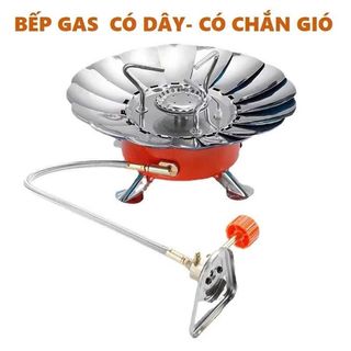 BẾP GA CÓ KHAY CHẶN GIÓ KÈM DÂY GA ( MẪU MỚI )