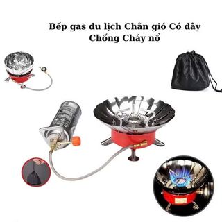 BẾP GA CÓ KHAY CHẶN GIÓ KÈM DÂY GA ( MẪU MỚI )