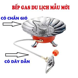 BẾP GA CÓ KHAY CHẶN GIÓ KÈM DÂY GA ( MẪU MỚI )