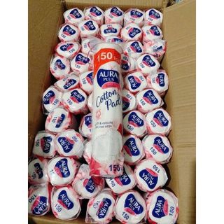 Bông Tẩy Trang AuraBeauty  150 Miếng may viền