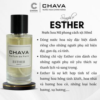 NƯỚC HOA SIMPLE ESTHER 50ML PHONG CÁCH XỊT NẮP NAM CHÂM CAO CẤP - CHAVA
