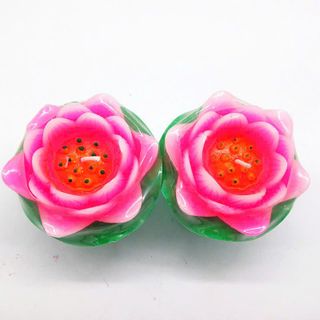 NẾN HÌNH HOA SEN CÓ ĐẾ BẰNG LÁ 6X7CM