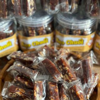 KẸO CHUỐI GỪNG ĐẬU PHỘNG, DẺO THƠM BÉO NGẬY 500G - WINNIE HOUSE