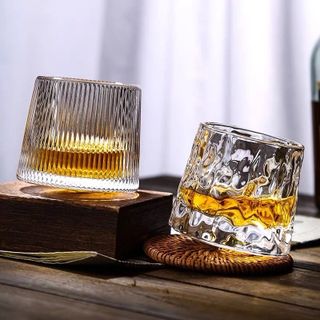 BỘ 6 LY THỦY TINH UỐNG RƯỢU ĐẾ LỒI SANG TRỌNG