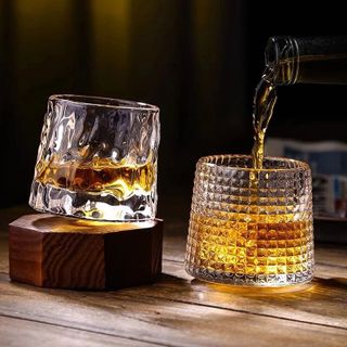 BỘ 6 LY THỦY TINH UỐNG RƯỢU ĐẾ LỒI SANG TRỌNG