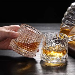 BỘ 6 LY THỦY TINH UỐNG RƯỢU ĐẾ LỒI SANG TRỌNG