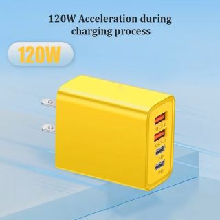 Bộ sạc nhanh 120W PD USB Type-C,Củ sạc nhanh 3.1A 4 Cổng,Bộ Chuyển Đổi Sạc 3.0 cho máy tính bảng,điện thoại