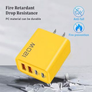 Bộ sạc nhanh 120W PD USB Type-C,Củ sạc nhanh 3.1A 4 Cổng,Bộ Chuyển Đổi Sạc 3.0 cho máy tính bảng,điện thoại
