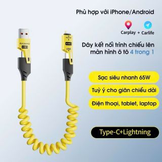 Cáp sạc nhanh 4in1 65W