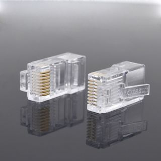 Đầu bấm mạng, Hạt mạng xuyên thấu Nasun NS-952 chân cắm dày 0.35mm Đồng nguyên chất, túi 100 hạt