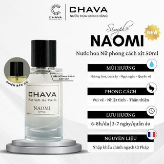 NƯỚC HOA SIMPLE NAOMI 50ML PHONG CÁCH XỊT NẮP NAM CHÂM CAO CẤP - CHAVA