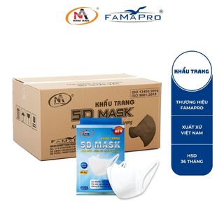 THÙNG 100 HỘP KHẨU TRANG 5D NAM ANH QUAI VẢI