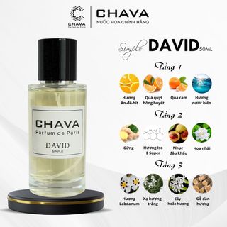 NƯỚC HOA SIMPLE DAVID 50ML PHONG CÁCH XỊT NẮP NAM CHÂM CAO CẤP - CHAVA