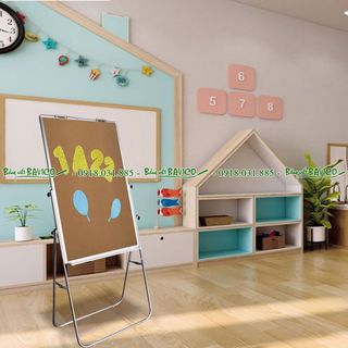 Bảng FLipchart chân inox ghim bần cho bé yêu