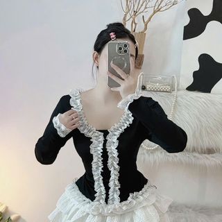ÁO TAY DÀI VIỀN REN - LÊ PHƯƠNG BOUTIQUE