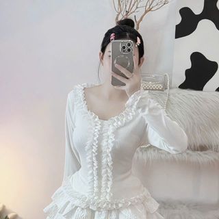 ÁO TAY DÀI VIỀN REN - LÊ PHƯƠNG BOUTIQUE