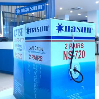Dây mạng  4 lõi vỏ PE cứng ngoài trời Cat5e Nasun NS- 720