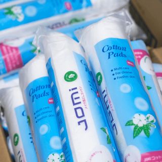 Bông Tẩy Trang JOMI Nhật Bản 100% COTTON, Tiết Kiệm Toner, Siêu Dày Mịn , Không Gây Xơ