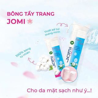 Bông Tẩy Trang JOMI Nhật Bản 100% COTTON, Tiết Kiệm Toner, Siêu Dày Mịn , Không Gây Xơ