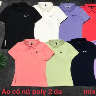 Áo cổ nữ - logo thêu hàng đẹp Chất liệu: poly 2 da Size: MLXLXXL Ri: 2222 Tách nửa ri được