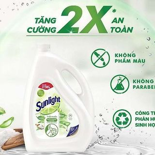 Nước rửa chén Sunlight Thiên nhiên Lô Hội 3.6kg chai