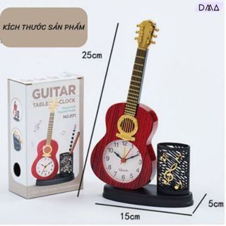 ĐỒNG HỒ BÁO THỨC để bàn trang trí phong cách cổ điển có ống đựng bút siêu tiện dụng