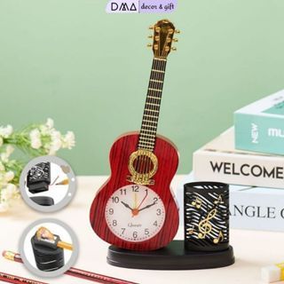 ĐỒNG HỒ BÁO THỨC để bàn trang trí phong cách cổ điển có ống đựng bút siêu tiện dụng