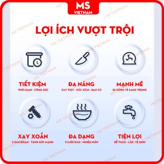 Máy Xay / Đùn Thịt, Xúc Xích, Củ Quả Công Suất Lớn - BH 12 Tháng - MS Viet Nam