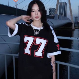 Áo thun thể thao số 77, chất thun phi bóng thái phối mè thoáng mát. Giá sỉ - giá bán buôn
