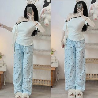 QUẦN ỐNG RỘNG IN NƠ - LÊ PHƯƠNG BOUTIQUE