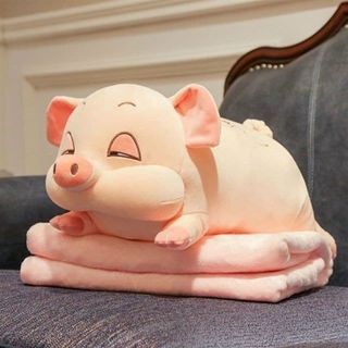 Bộ chăn mền hình Heo xinh 3in1 đa năng