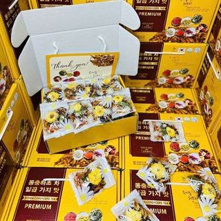 Trà Giải Nhiệt Đông Trùng Hộp Màu Vàng