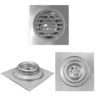 Phễu Thoát Sàn Inox 304 - 15x15cm (Phi 60-90)