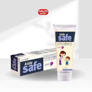 Kem đánh răng nuốt được cho bé  Safe Kids Hương Nho 90g Hàn Quốc