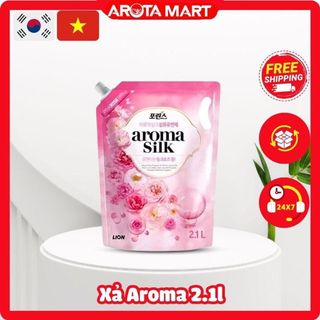 Nước xả vải Hương Hoa Hồng Aroma Silk túi 2.1 L Hàn Quốc