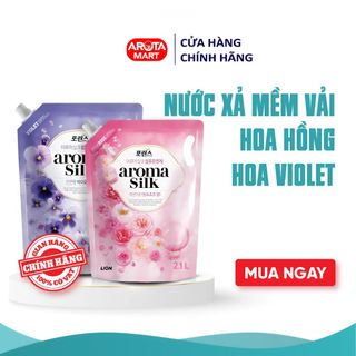 Nước xả vải Hương Hoa Hồng Aroma Silk túi 2.1 L Hàn Quốc