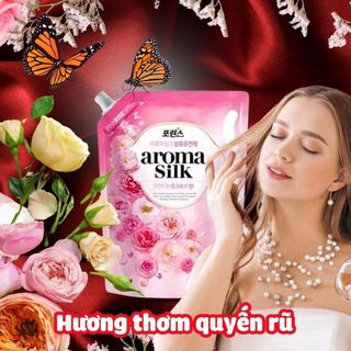 Nước xả vải Hương Hoa Hồng Aroma Silk túi 2.1 L Hàn Quốc