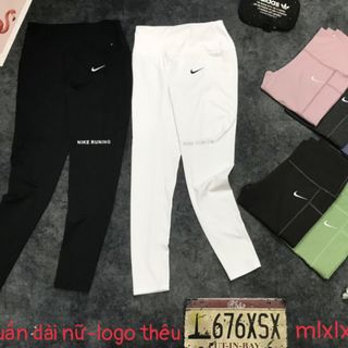 Quần dài nữ Nik Running - logo thêu Chất liệu: poly 2 da Size: M.L.XL.XXL Ri: 2222 Tách nửa ri được