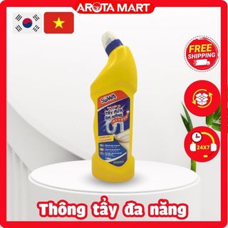 Thông tẩy đa năng Sowa chai 1lit công nghệ P.h Hàn Quốc - Tẩy sạch hiệu quả, diệt khuẩn an toàn, hương thơm tự nhiên