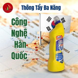 Thông tẩy đa năng Sowa chai 1lit công nghệ P.h Hàn Quốc - Tẩy sạch hiệu quả, diệt khuẩn an toàn, hương thơm tự nhiên