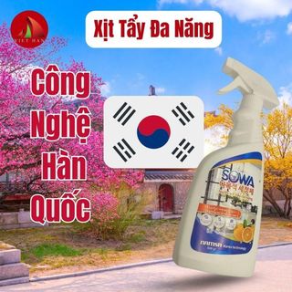 Chai xịt tẩy rửa Sowa xịt tẩy đa năng tẩy bay cặn bẩn cứng đầu 500ml Hàn Quốc